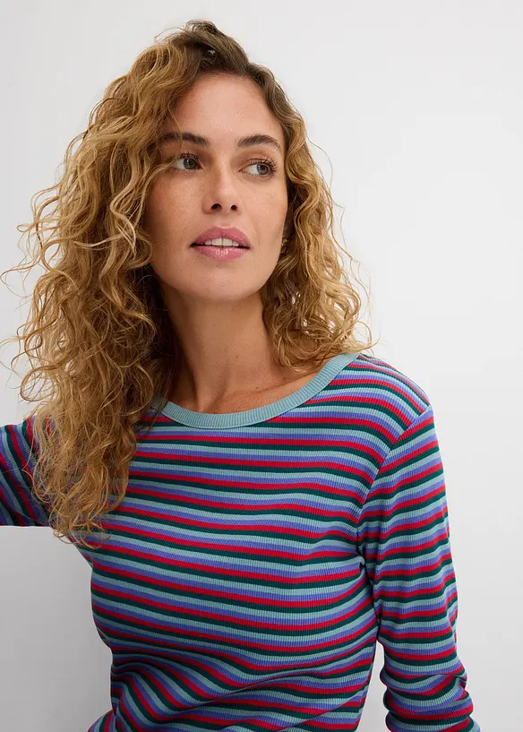 T-shirt ray&eacute; en coton c&ocirc;tel&eacute;, bonprix