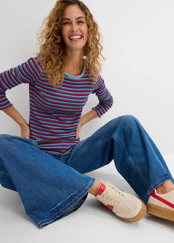 T-shirt ray&eacute; en coton c&ocirc;tel&eacute;, bonprix