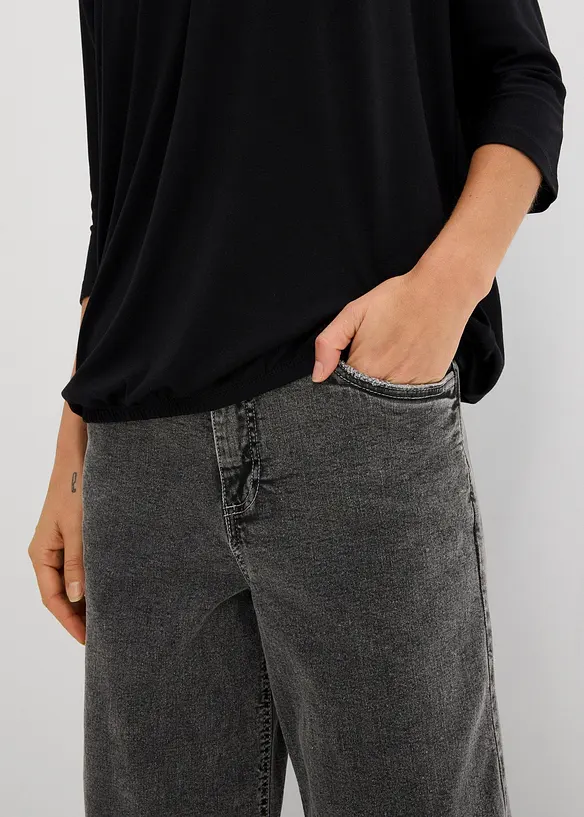 T-shirt oversize en viscose m&eacute;lang&eacute;e, bonprix