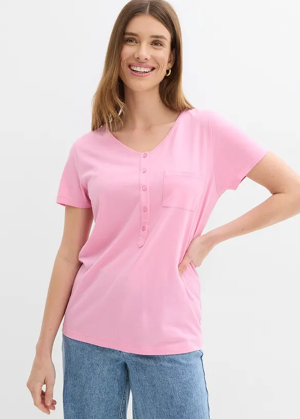 T-shirt en coton et viscose, bonprix