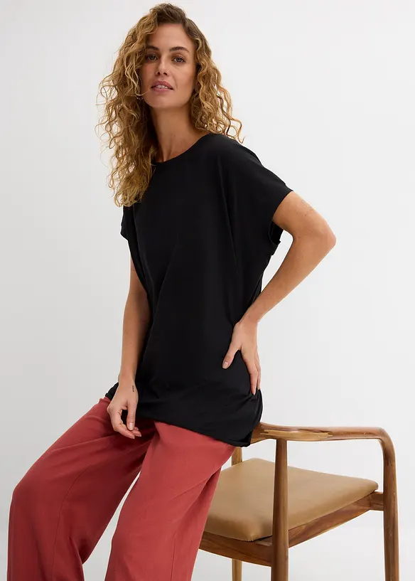 T-shirt long 100% coton, bonprix