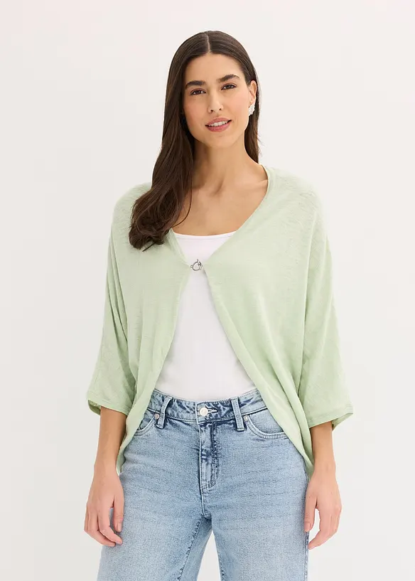 Gilet en fine maille 100% coton, bonprix