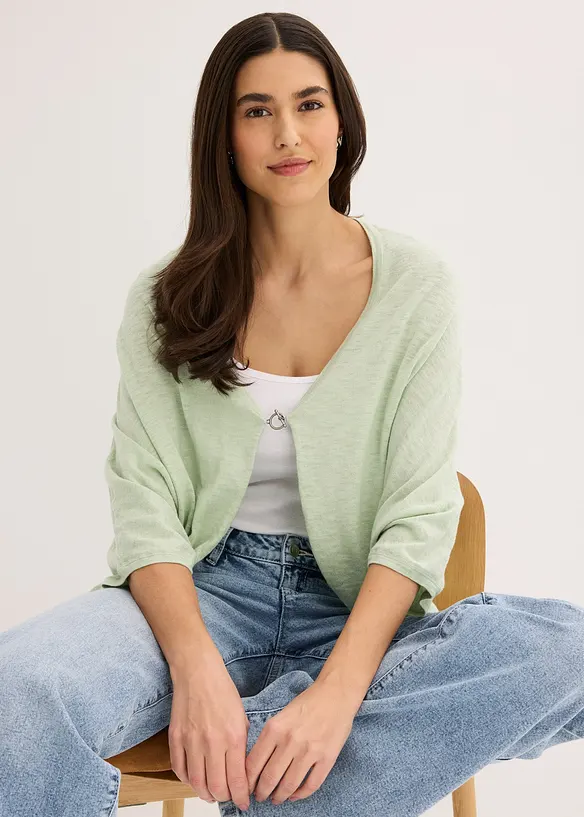 Gilet en fine maille 100% coton, bonprix