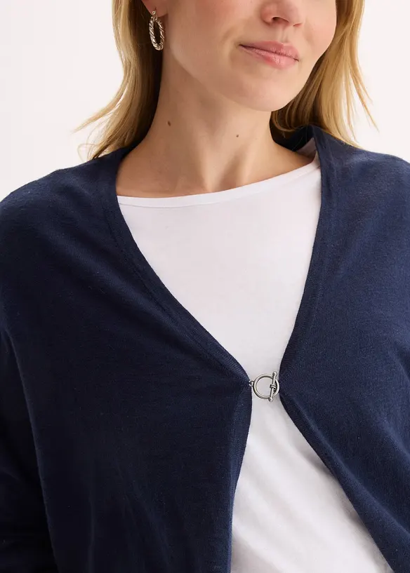 Gilet en fine maille 100% coton, bonprix