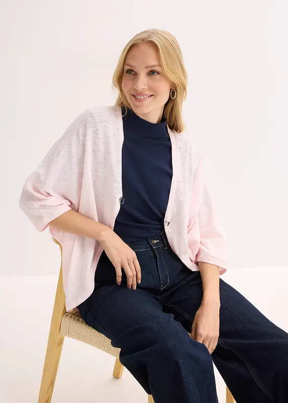 Feinstrickjacke aus reiner Baumwolle, bonprix