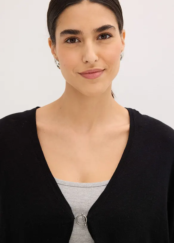 Gilet en fine maille 100% coton, bonprix