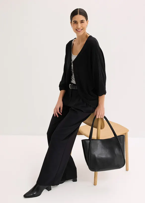 Gilet en fine maille 100% coton, bonprix