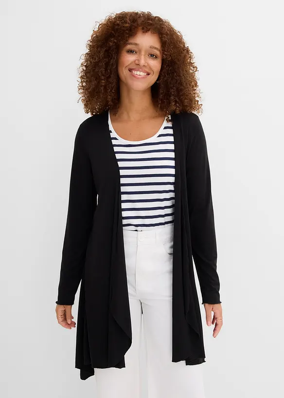Gilet fluide en viscose m&eacute;lang&eacute;e, bonprix