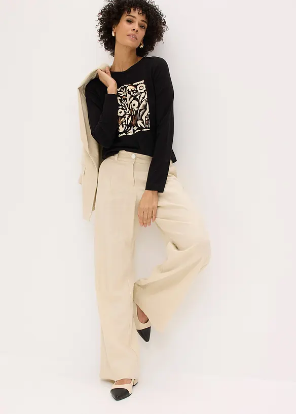 Langarmshirt mit Bio-Baumwolle, bonprix