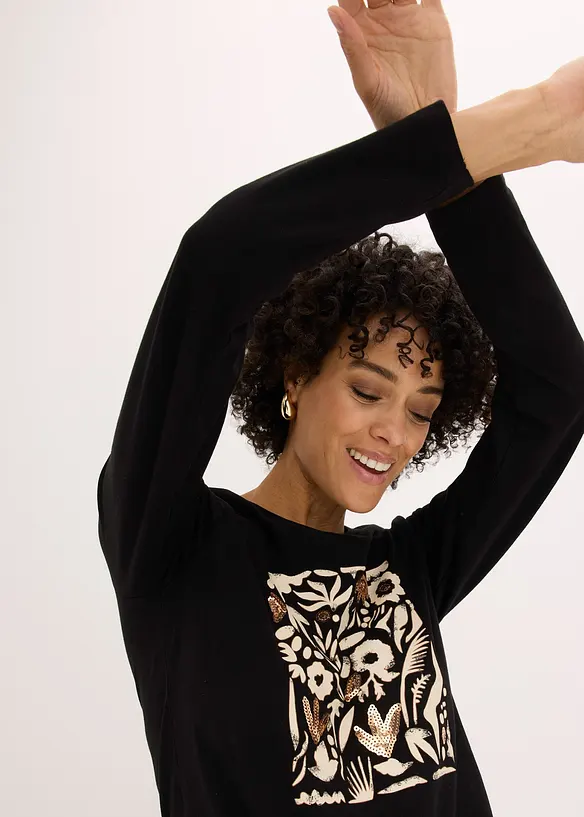 Langarmshirt mit Bio-Baumwolle, bonprix