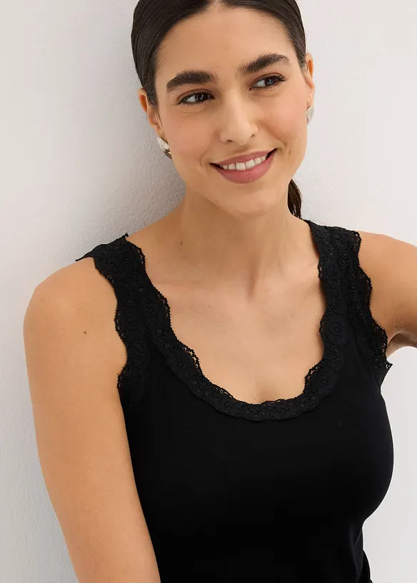 Tops &agrave; dentelle, bonprix