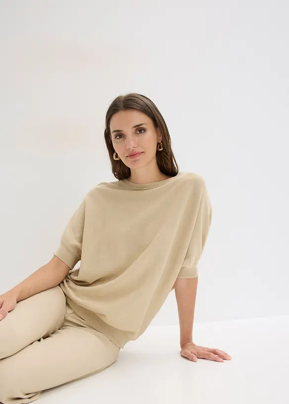 Feinstrickpullover aus Baumwoll-Mix, bonprix