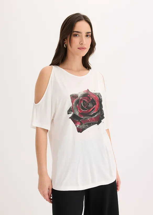 Cold-Shoulder-Shirt aus Viskose, bonprix