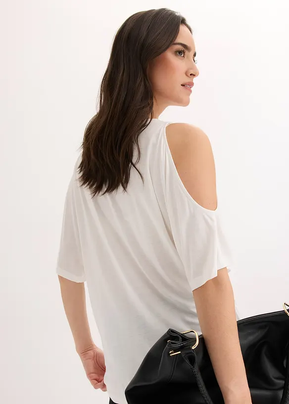 Cold-Shoulder-Shirt aus Viskose, bonprix