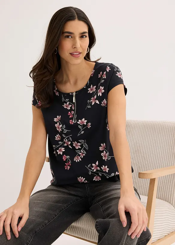 T-shirt oversize en coton extensible, bonprix