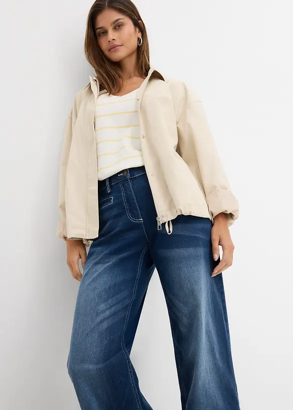 Wide Leg Jeans Mid Waist, Bequembund, bonprix