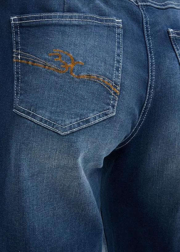 Wide Leg Jeans Mid Waist, Bequembund, bonprix