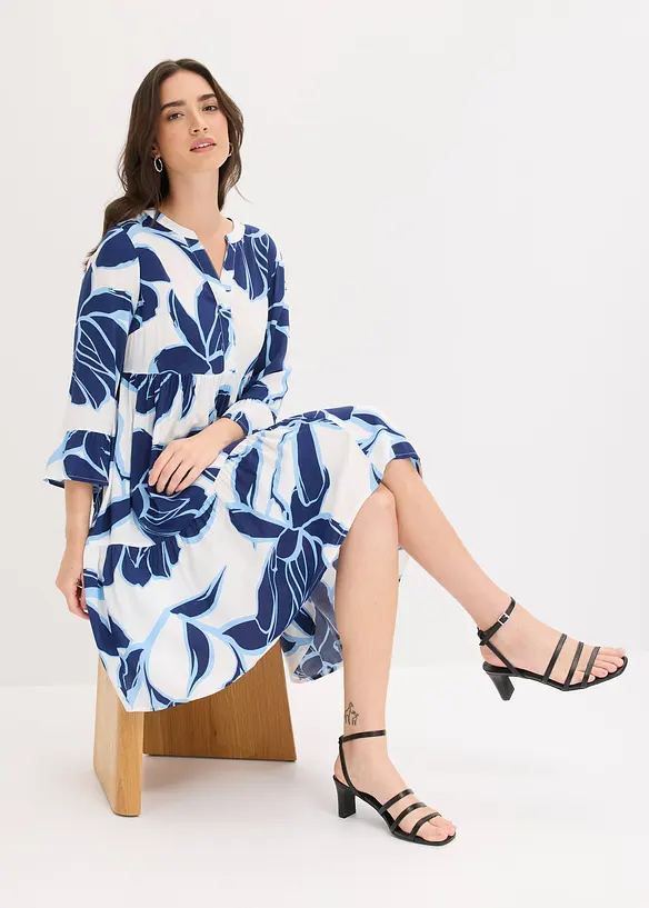 Tunika-Kleid aus flie&szlig;ender Viskose, bonprix