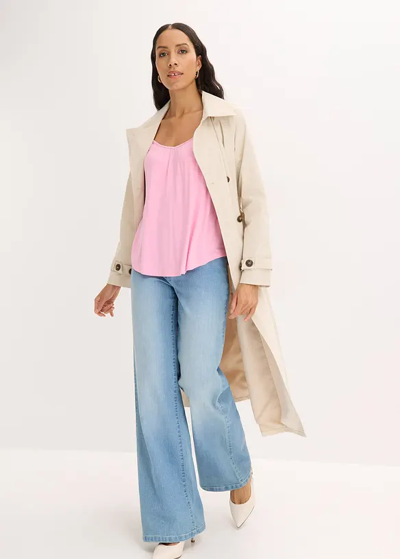 Top &agrave; fines bretelles en viscose fluide, bonprix