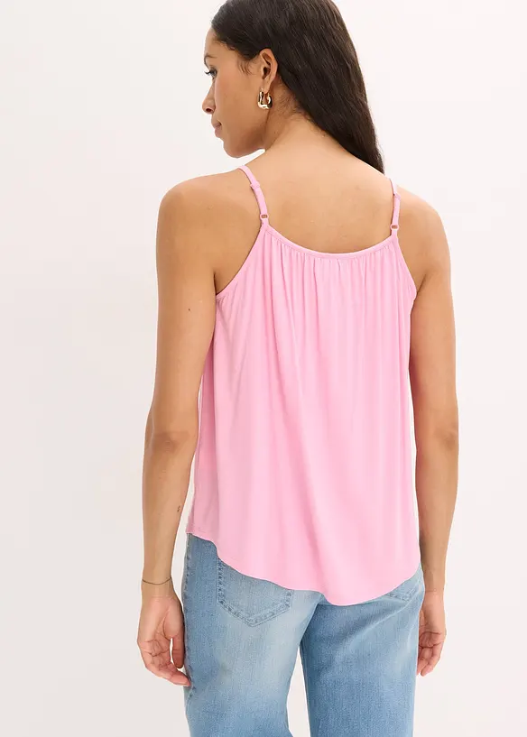 Top &agrave; fines bretelles en viscose fluide, bonprix