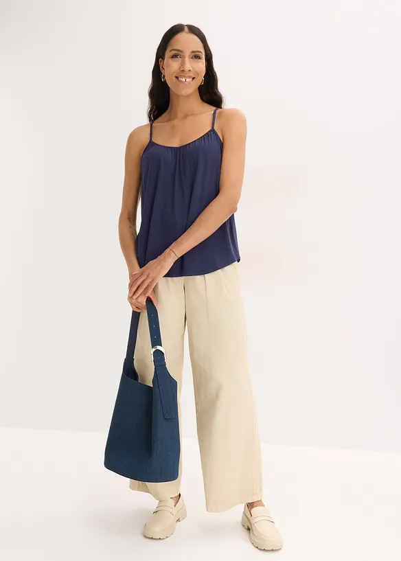 Spaghettitr&auml;ger-Top aus flie&szlig;ender Viskose, bonprix