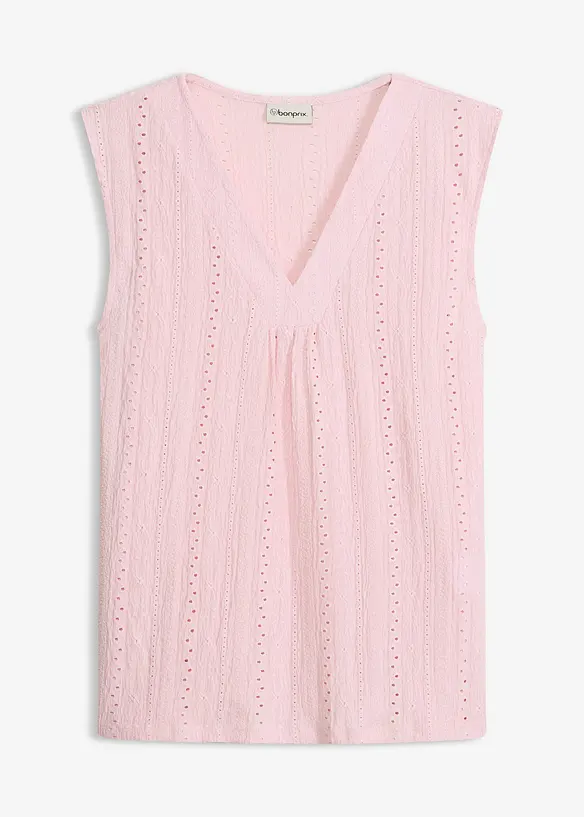 Top mit Lochstickerei, bonprix