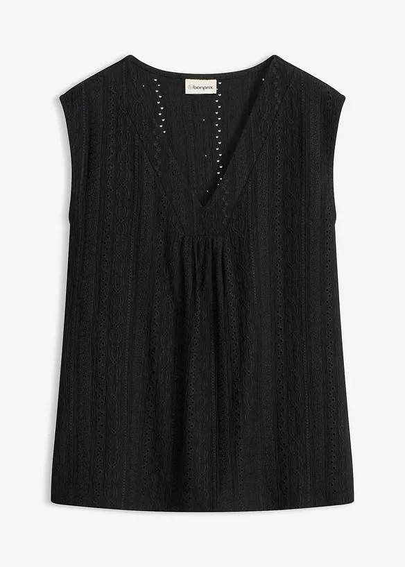 Top en broderie anglaise, bonprix