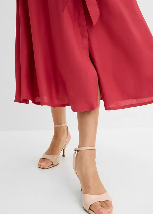 Hemdblusenkleid aus flie&szlig;ender Viskose, bonprix