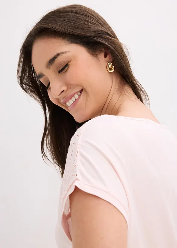 Spitzenshirt aus softer Viskose, bonprix