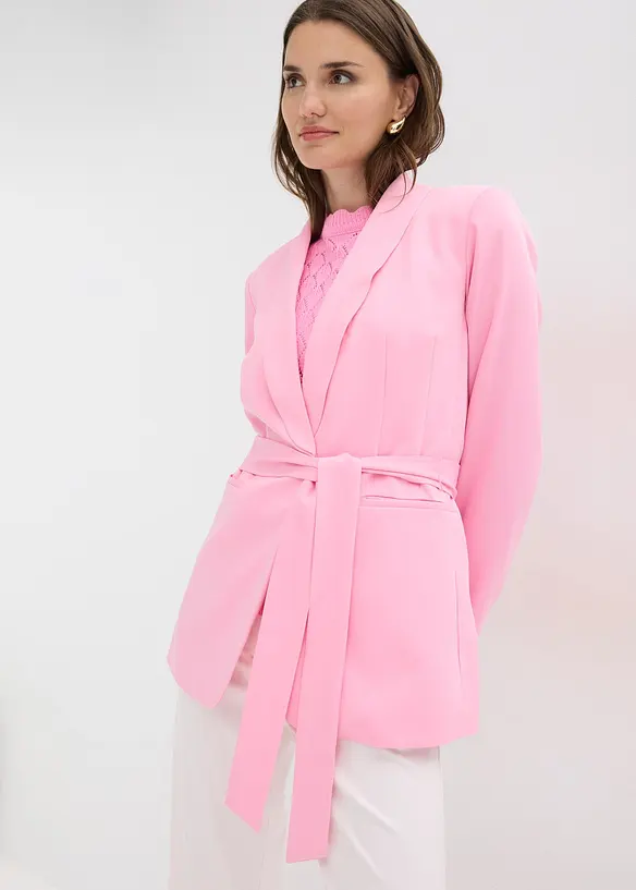 Blazer avec ceinture &agrave; nouer, bonprix