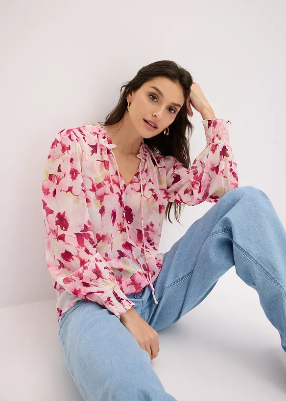 bedruckte Chiffonbluse, bonprix