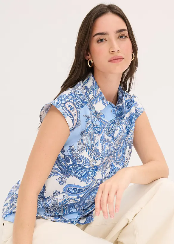 Chemisier imprim&eacute; en viscose fluide, bonprix