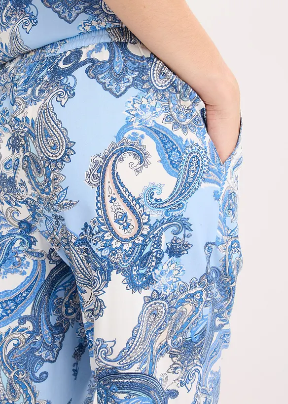 Pantalon imprim&eacute; en viscose fluide, bonprix