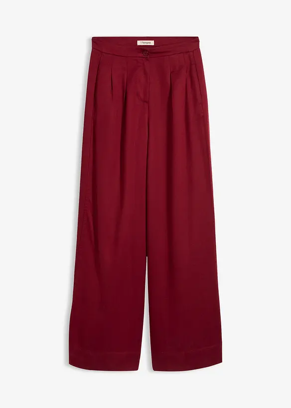Pantalon &agrave; pinces en lyocell fluide, bonprix