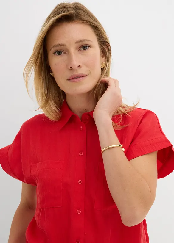 Hemdbluse aus flie&szlig;endem Lyocell-Mix, bonprix