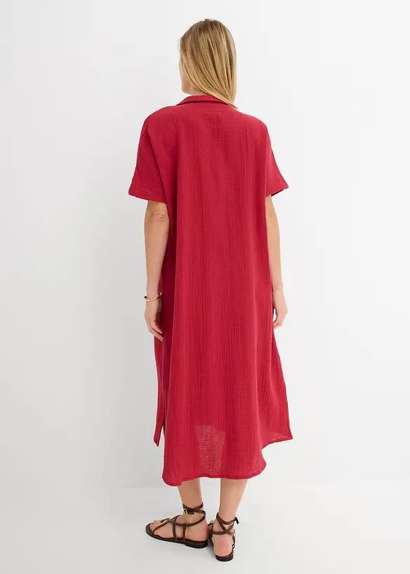 Kaftan-Kleid aus weichem Musselin, bonprix