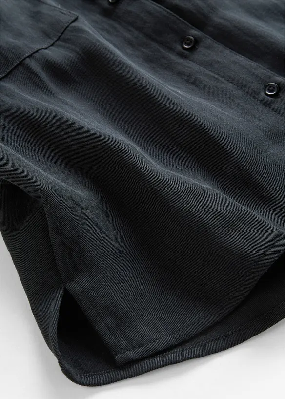 Hemdbluse aus flie&szlig;endem Lyocell-Mix, bonprix