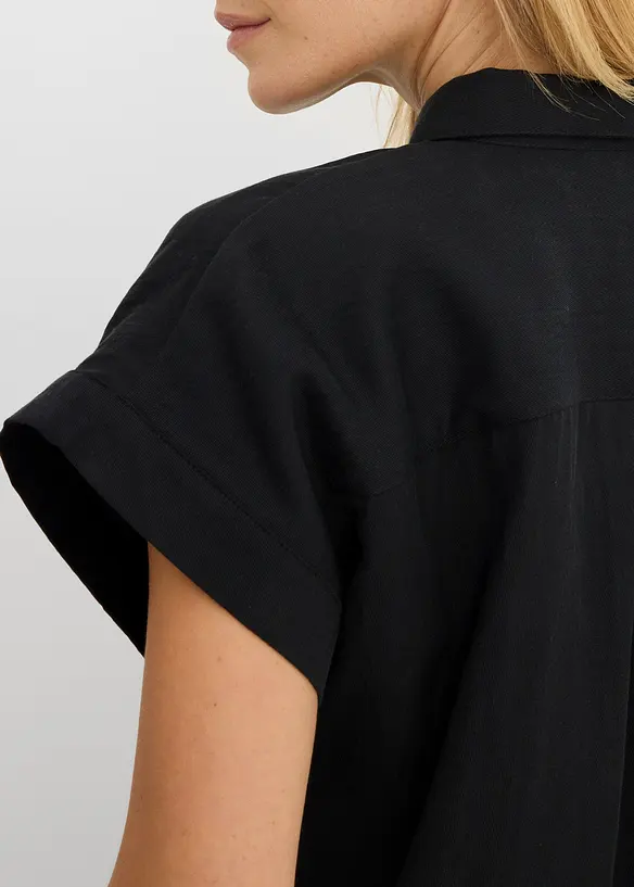 Hemdbluse aus flie&szlig;endem Lyocell-Mix, bonprix