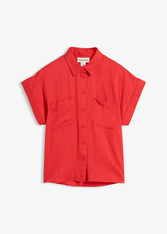 Hemdbluse aus flie&szlig;endem Lyocell-Mix, bonprix