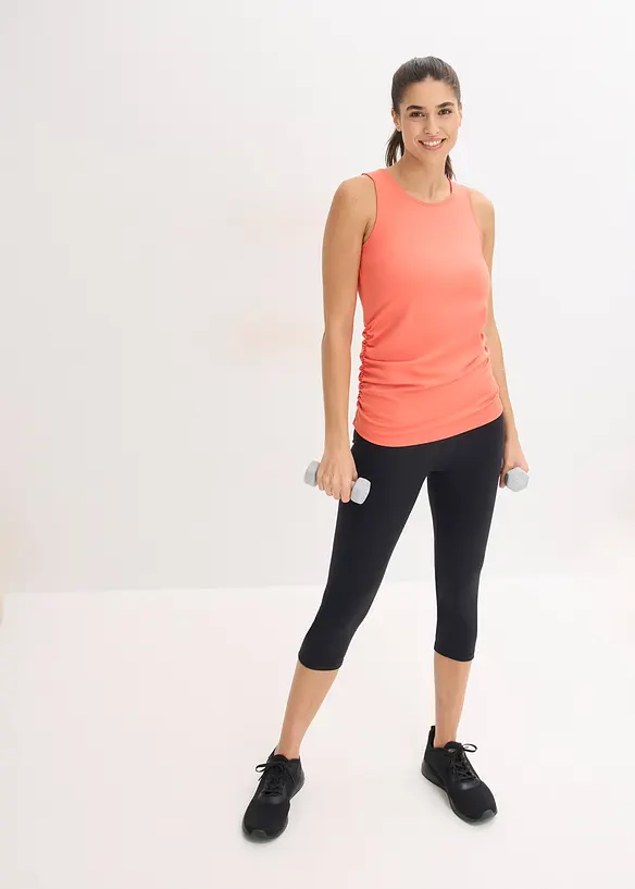 Top de sport &agrave; fronces, s&eacute;chage rapide, bonprix