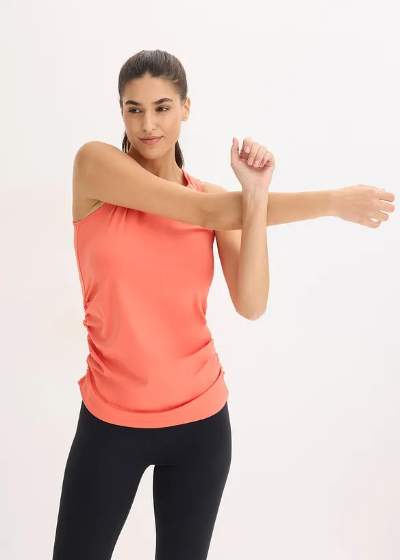 Top de sport &agrave; fronces, s&eacute;chage rapide, bonprix