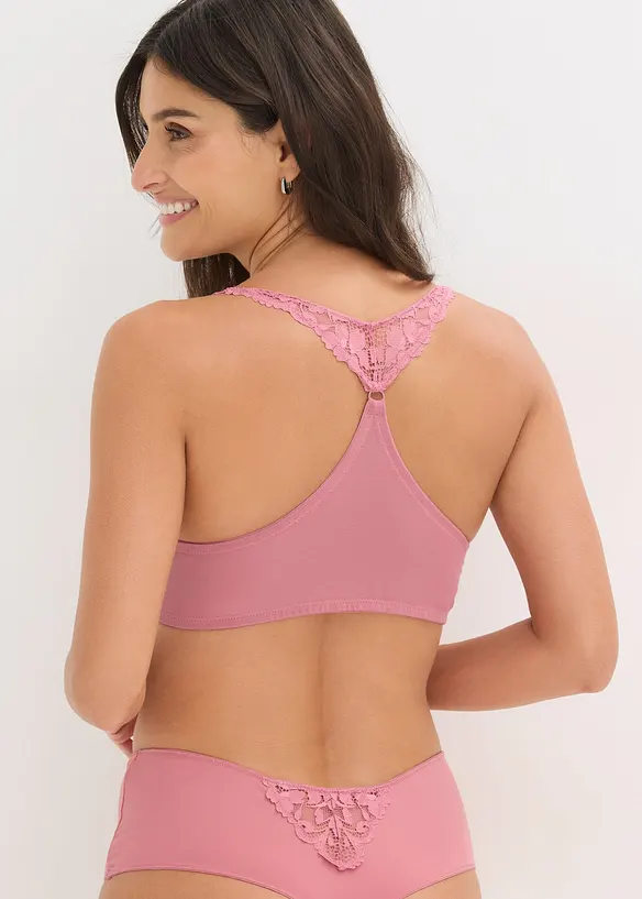 Soutien-gorge &agrave; coques en dentelle, fermeture devant, bonprix
