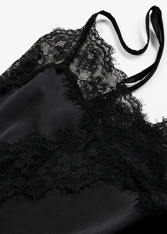 Nuisette en satin avec dentelle, bonprix