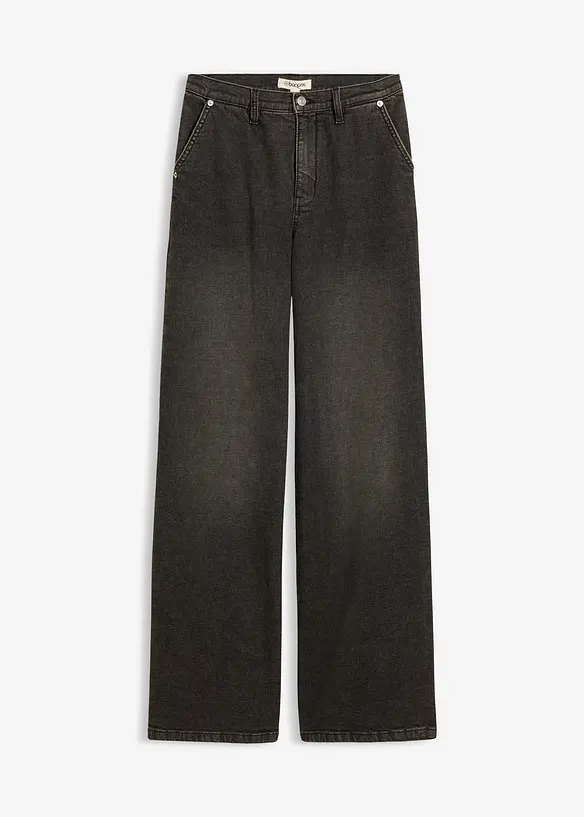 Loose Straight-Jeans, High Waist, bonprix