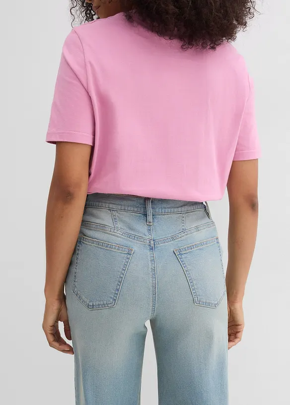 Jean droit loose, taille haute, bonprix