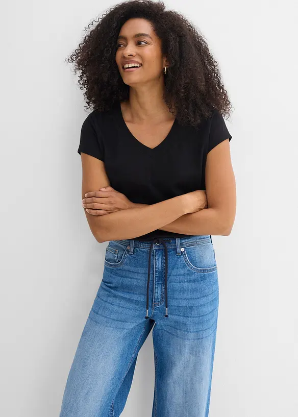 Loose Straight-Jeans, High Waist, bonprix