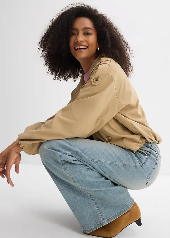 Jean droit loose, taille haute, bonprix