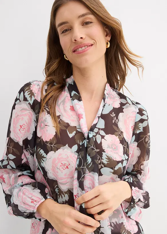 Blouse &agrave; lavalli&egrave;re, bonprix