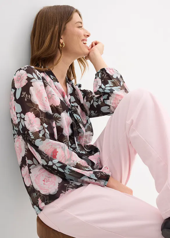 Blouse &agrave; lavalli&egrave;re, bonprix