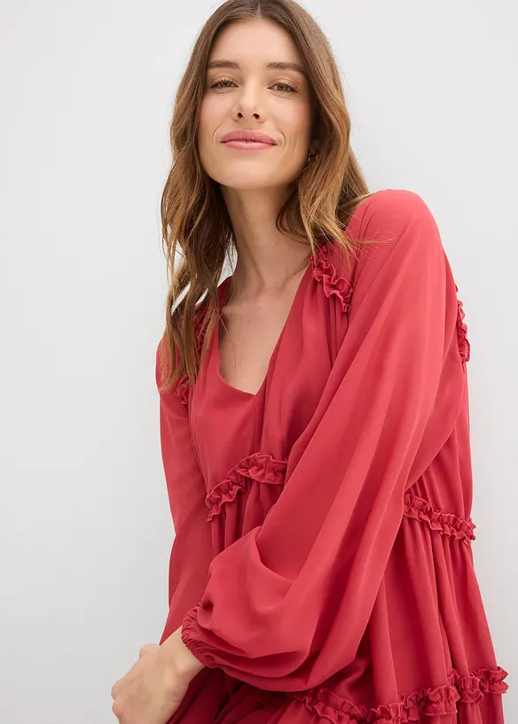 Tunika-Kleid aus strukturiertem Chiffon, bonprix